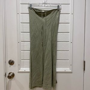 Pale Green Madewell Midi Skirt